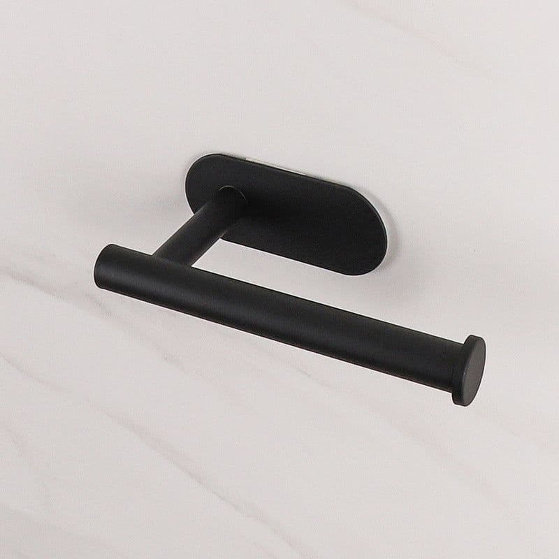 image-Stainless Steel Paper Holder - Oval Shape - Brushed Black - 304 Steel