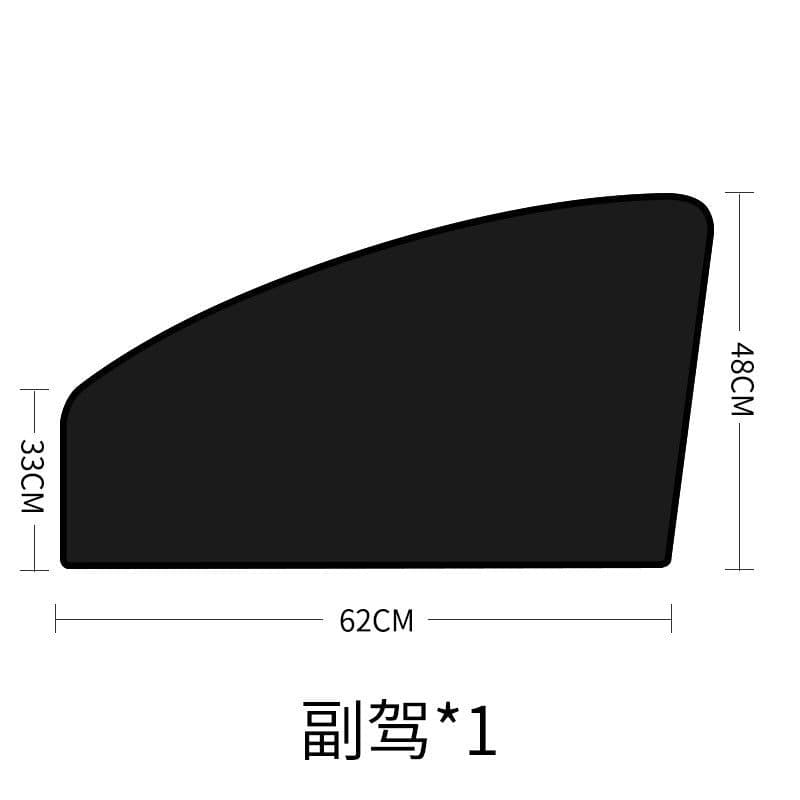image-Magnetic Opaque Black Car Sunshades - 10 Strong Magnets Included