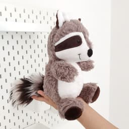 image-Raccoon Plush Toy 25cm Gray - Kids Stuffed Animal