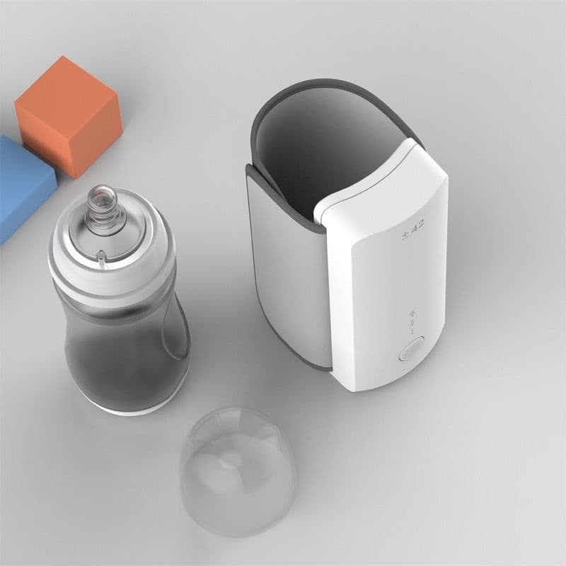 image-Xiyue Portable USB Wireless Milk Bottle Heater - Grey, 001 Series