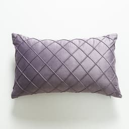 image-Dutch Velvet Plaid Waist Pillow Purple 30×50cm