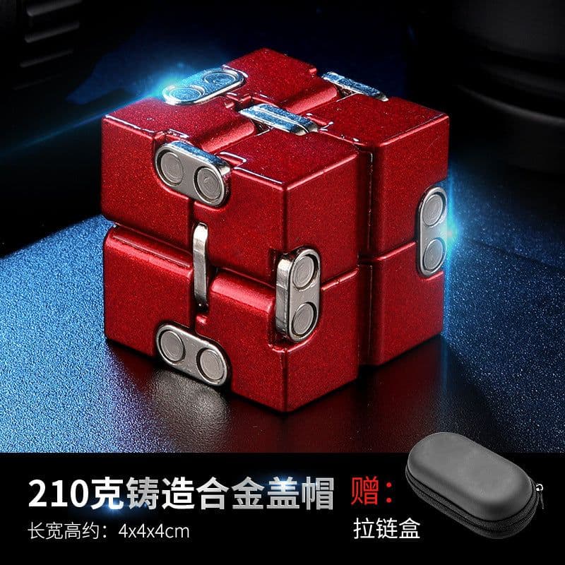 image-Yijie Metal Rubik's Cube - 155g Alloy Flip Toy, Golden Cap, Multi-Cap