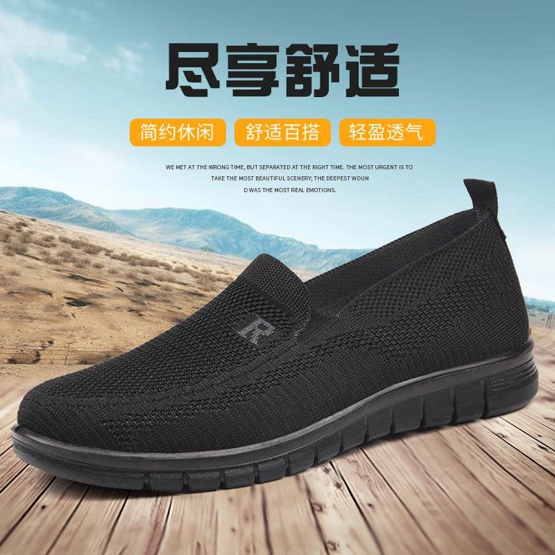 image-2021 New Polyurethane Fly Woven Men's Casual Comfortable Single Shoes Sports Dad Shoes