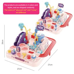 image-Tosiqi Space Adventure Track Toy - 4 Cars Parking Lot