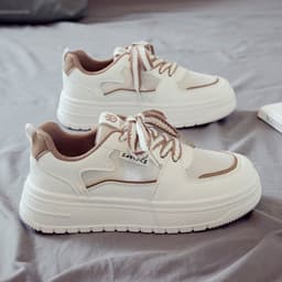 image-2023 spring new all-match small white shoes women's sports casual daddy shoes ins trendy thick-soled net red board shoes