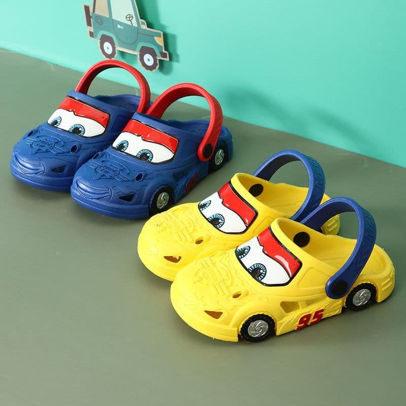 image-Crocs Boys' Cartoon Slippers - Summer Anti-Slip Sandals 1-3 Years