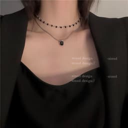 image-Rido Layered Black Diamond Necklace