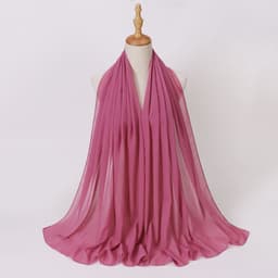 image-Weicai Chiffon Hijab Scarf - Gray Coffee 175x70cm