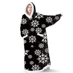 image-Winter blanket extra long vertical pocket fleece lazy blanket flannel lambswool TV TV blanket bathrobe