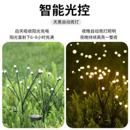 image-Cross-border solar lawn lamp garden lamp LED wind-driven firefly ground plug lamp garden decoration festival lamp dynamic