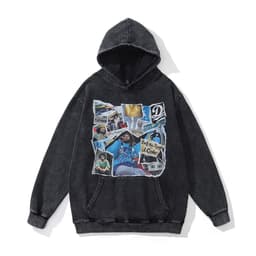 image-Cotton Fleece Hoodie - Kangaroo Pocket Loose Fit XXL