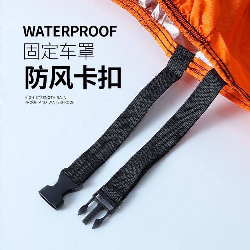 image-Electric Motorcycle Rain Cover Dustproof Silver 210D - Wholesale