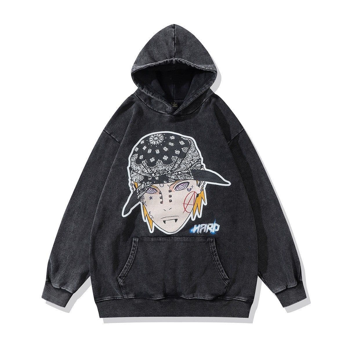 image-Cotton Fleece Hoodie - Kangaroo Pocket Loose Fit XXL
