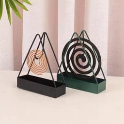 image-Mosquito Coil Holder - Stainless Steel Tripod Black