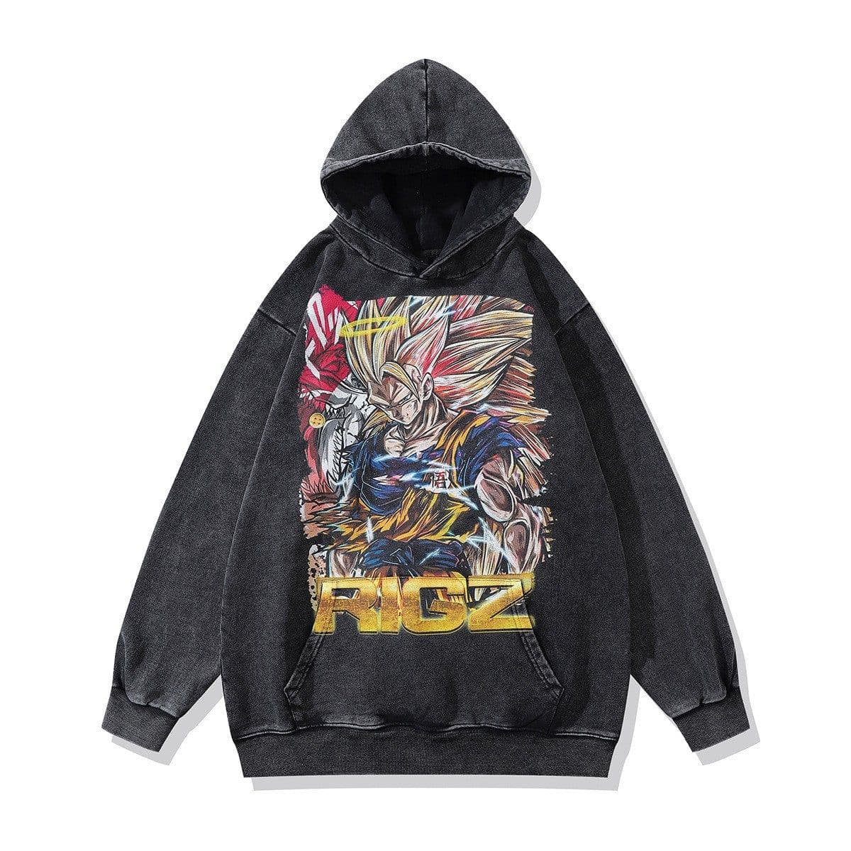 image-Cotton Fleece Hoodie - Kangaroo Pocket Loose Fit XXL