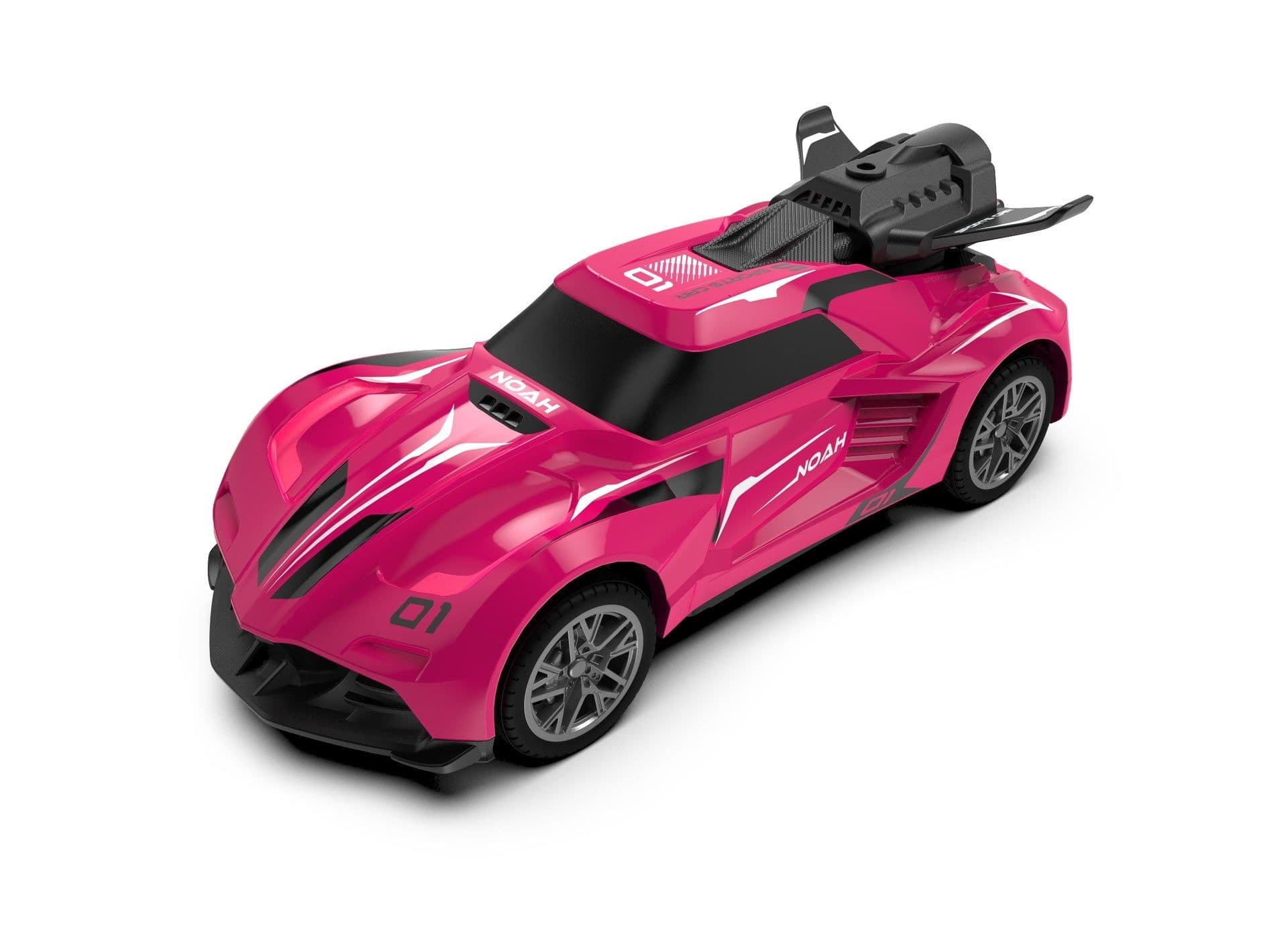 image-Haoyuan 1:24 Rose Red Remote Control Car - Spray Light 27 Freq