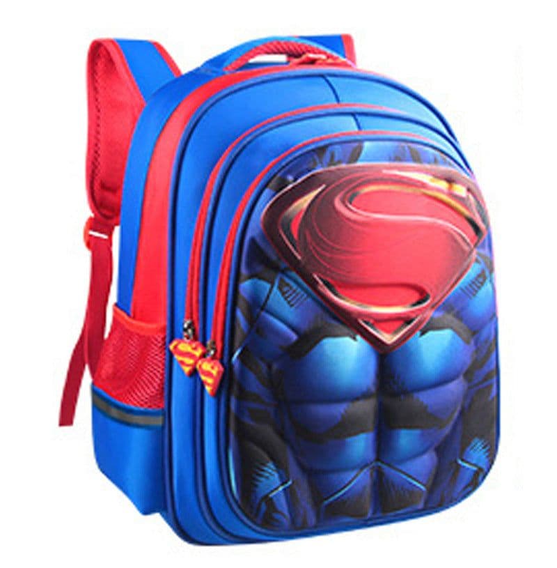 image-Sly Bird Cartoon School Bag - Red, Toddler Boy 3D Superman