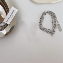 image-Titanium Steel Couple Bracelet - Heart-Shaped Love