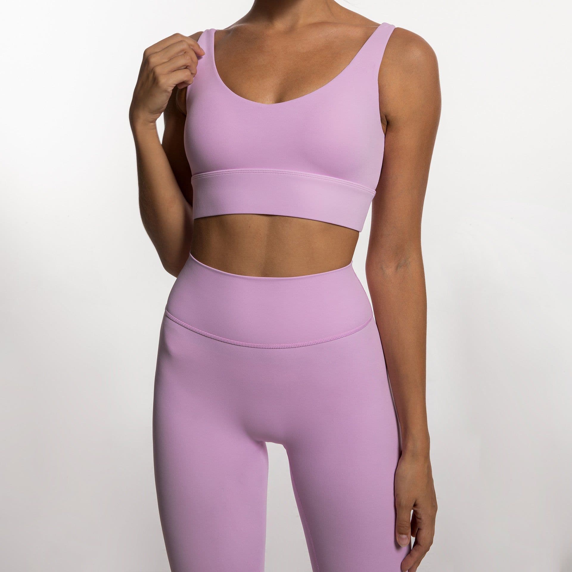 image-Autumn/Winter Nylon Yoga Suit with High Elastic Sports Trousers (65 characters)