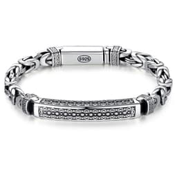 image-Bracelet Men's Trendy People Fashion Retro Keel Ping An Pattern Woven Chain Simple Single Personality Factory Outlet