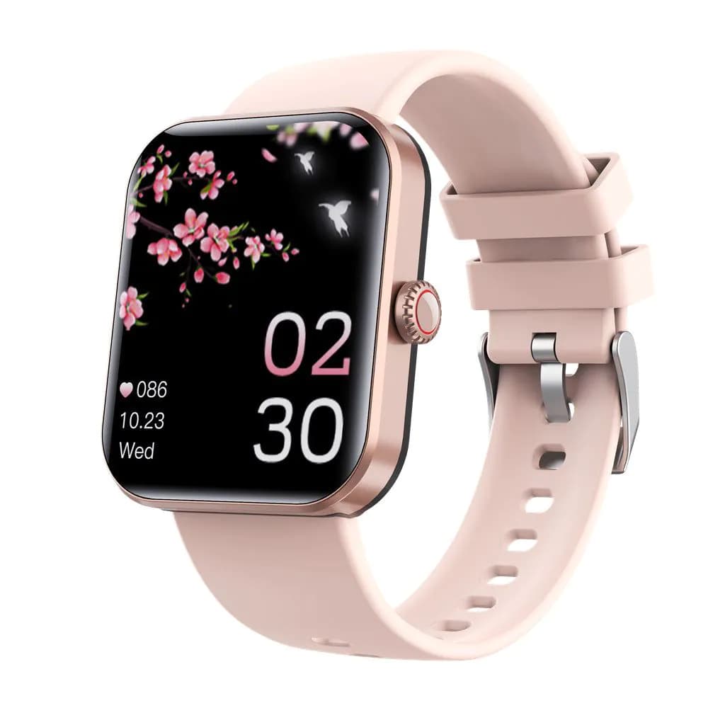 image-F57L Smart Watch - Pink Blood Oxygen Heart Rate Monitor