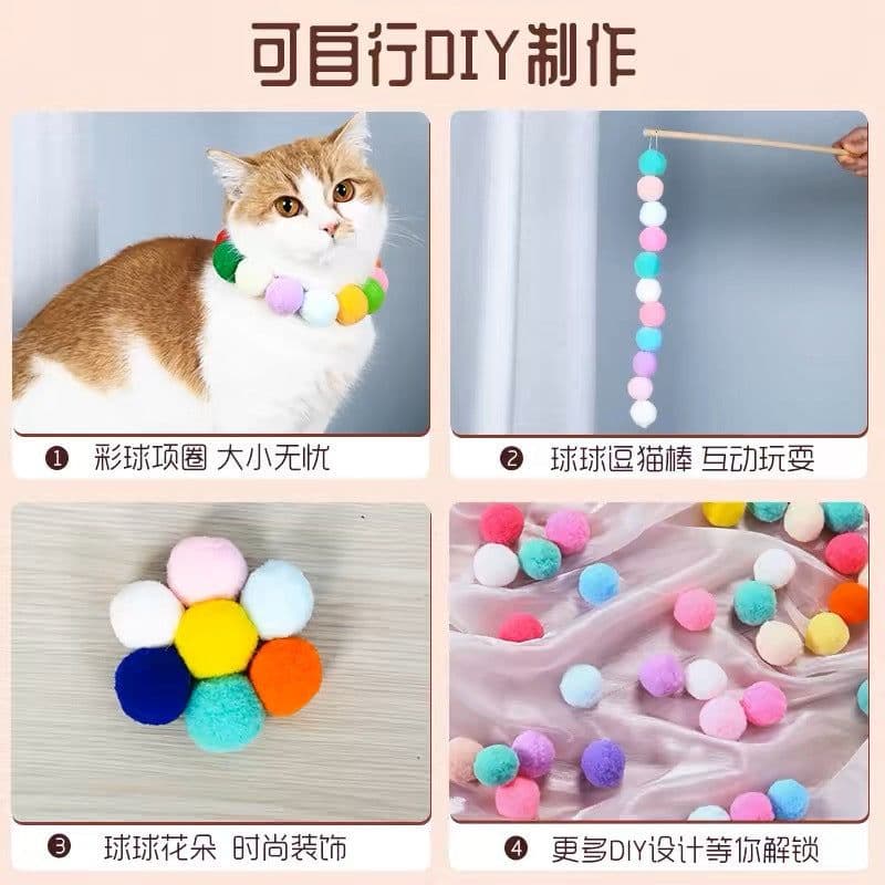 image-Cat Interactive Plush Ball Launcher Toy