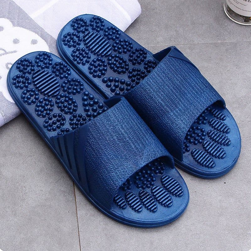 image-2021 Summer Candy Color Massage Home Slippers Bathroom Indoor Slippers Men and Women Plastic Couple Slippers