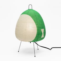 image-Japanese Noguchi Akari Rice Paper Floor Lamp Wabi-Sabi Style 1A Metal Orange