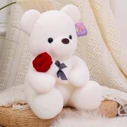 image-Manufacturers wholesale new rose teddy bear plush toys for girls Valentine's Day gift bear pillow doll