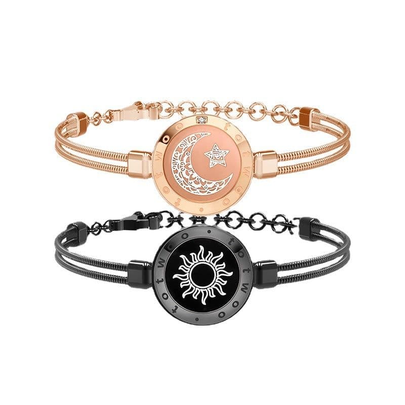image-totwoo Smart Couple Bracelets - Sun Moon Titanium Steel