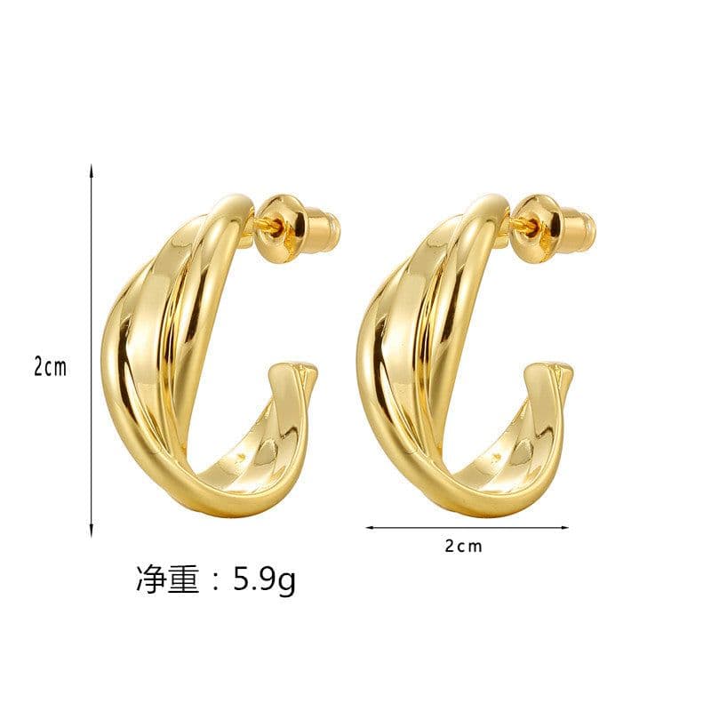 image-French Elegant Earrings - Retro Metal Style