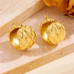 image-Water Drop Earrings - 18K Gold Plated Titanium Steel