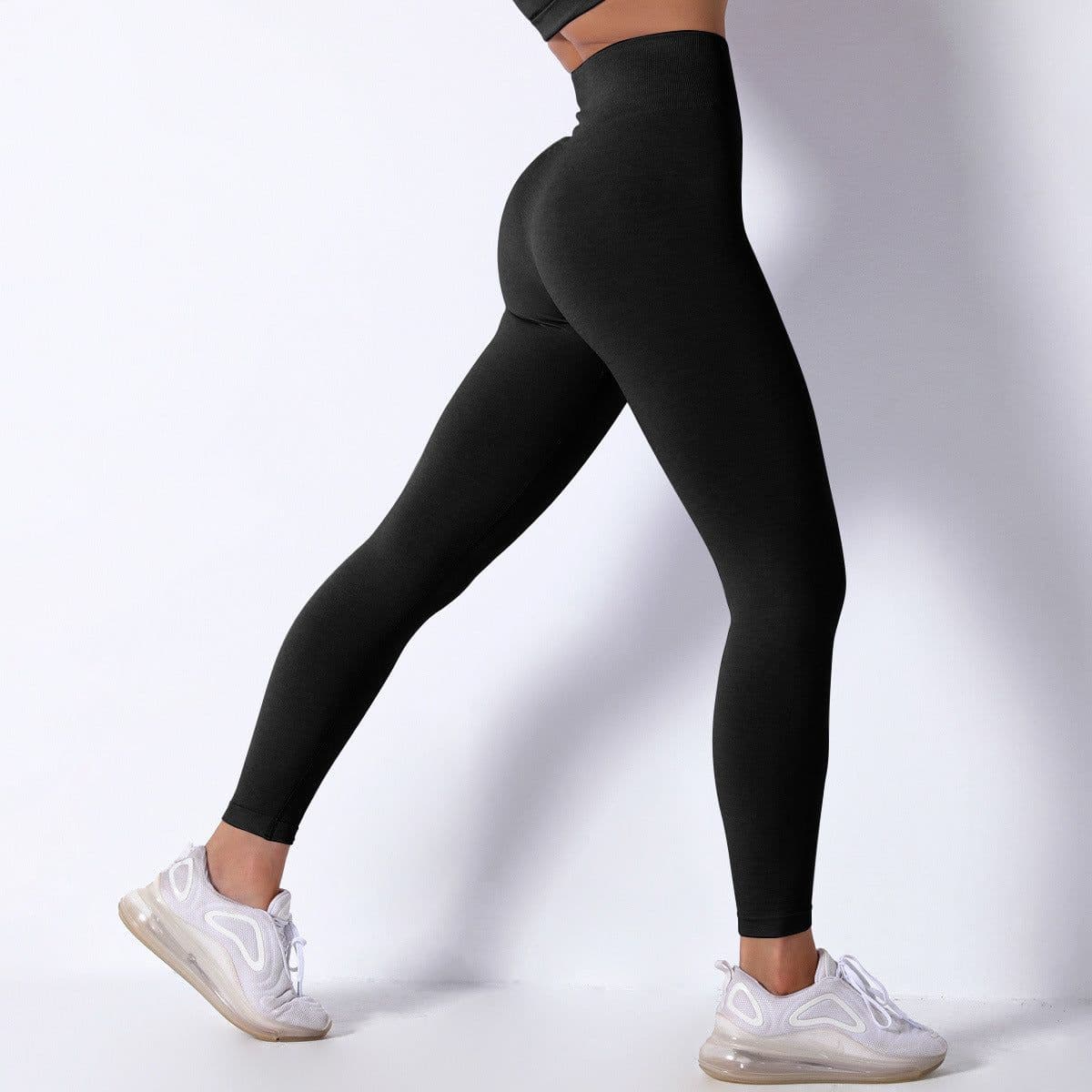 image-Nisha Women's Yoga Suit - Black Leggings Short Sleeve L