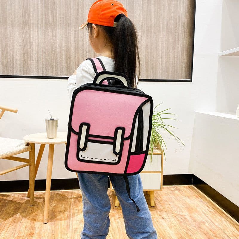 image-Backpack Lin Miaomiao Purple Korean 2D Comics 3D 2021 School Youth - Unisex