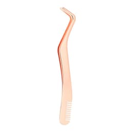 image-Stainless Steel Eyelash Tweezers with Comb
