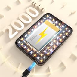 image-BOOYIIN XJ71 Selfie LED Fill Light - White, 4W, 2000mAh