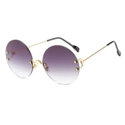 image-Jimila Round Frameless Sunglasses - Gold Metal UV400