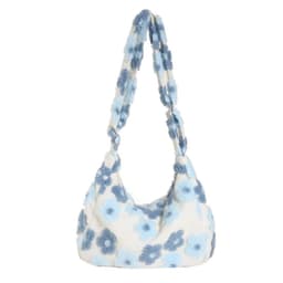 image-Plush Crossbody Bag - Red Tote Single Shoulder