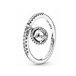 image-Pan's new ring white copper plated silver full diamond rose gold ring exclusive for women cross-border