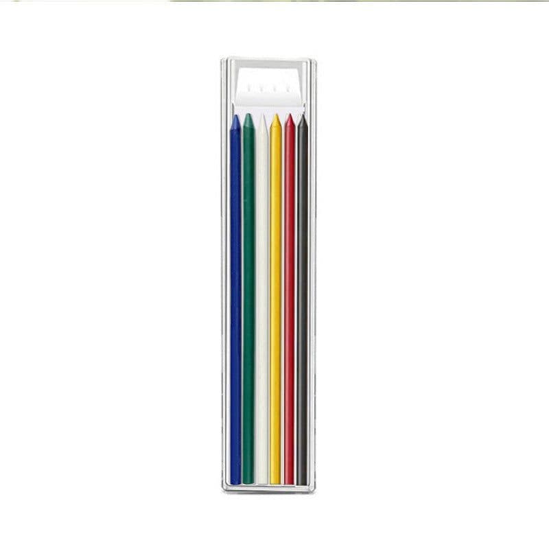 image-Professional 2.8MM Metal Woodworking Pencil - Quick-Drying 6-Color Refills
