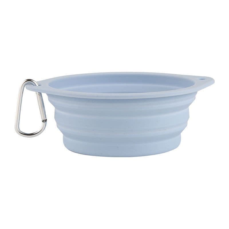 image-Pet Folding Bowl Portable Travel Dog Cat Feeder Silicone Basin (60)