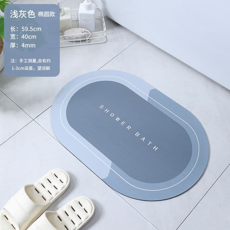image-Sky Blue Diatom Mud Bathroom Mat - 50*80cm Nordic