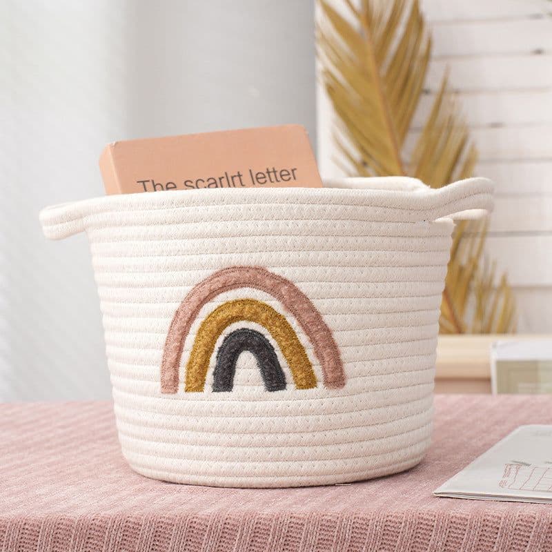 image-Yu Yang Storage Basket - Rainbow Cotton 20x25cm
