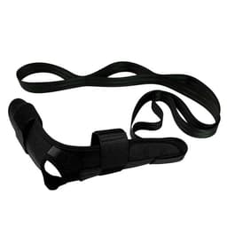 image-Yoga Stretching Belt - Black Polyester Cotton