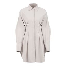 image-Women's 2023 Spring French Shirt Skirt Dress - Long Sleeve Slim Retro