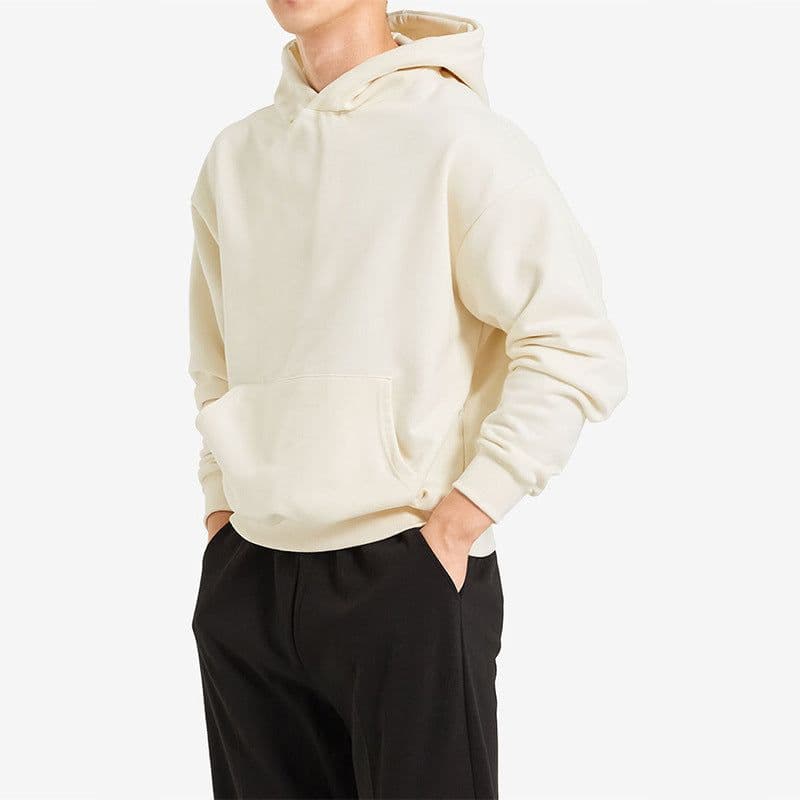image-Men's 2023 Hoodie - Hong Kong Style Off-Shoulder Cotton Sweatshirt