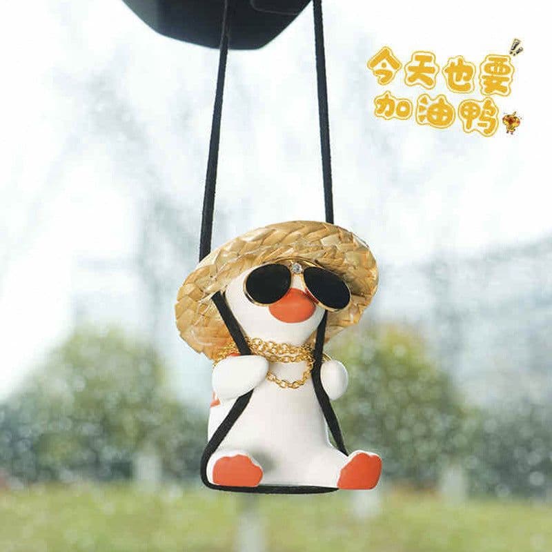image-Swing Duck Car Pendant Aroma Diffuser