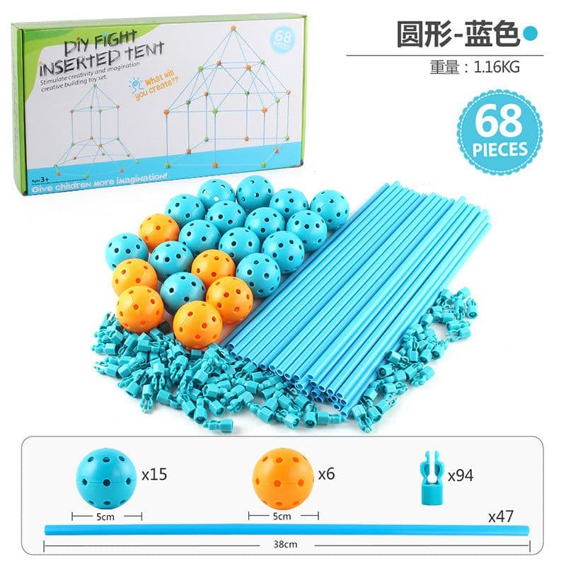 image-Cheng Ke Children's Construction Castle 68PC - DIY