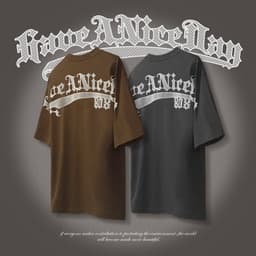 image-Inflation Men's T-Shirt 265g Gothic Letter Dark Grey