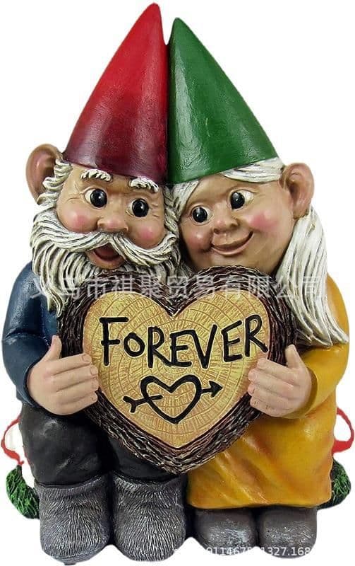 image-Cross-border foreign trade models dwarf resin ornaments home garden ornaments couples lovers love crafts decoration